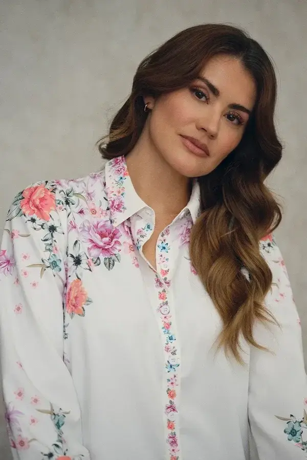 White Floral Shirt