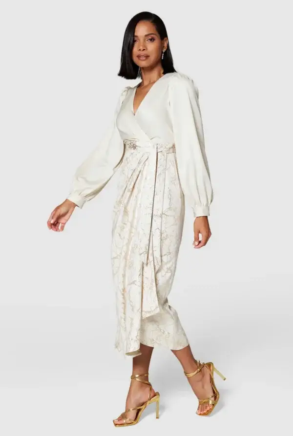 Wrap pencil designer dress