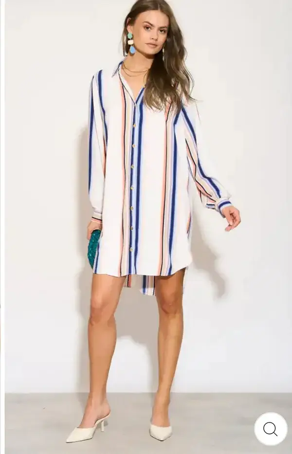 Striped Shirt Dress