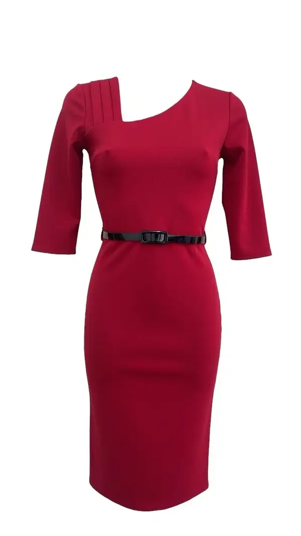 Red Belted Dress
