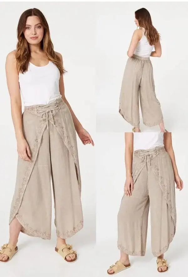 Boho Embroidered Trousers