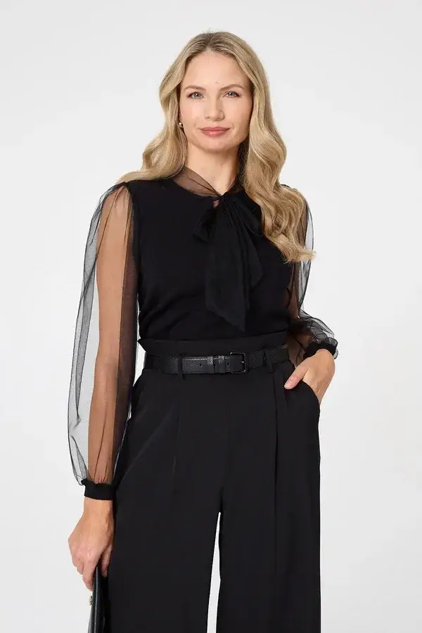 Mesh Sleeve Top