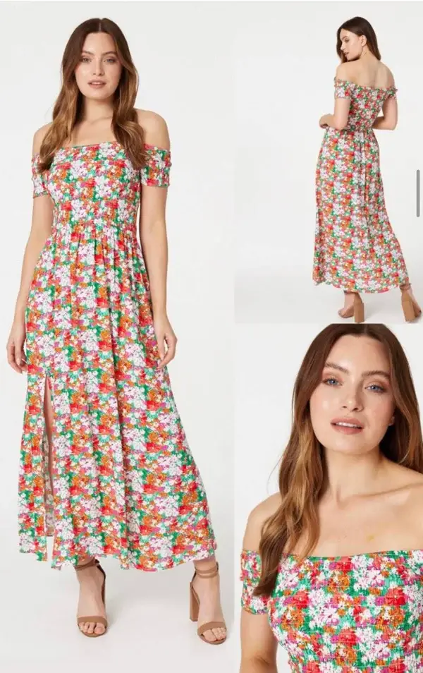 Off Shoulder Smock Dress
