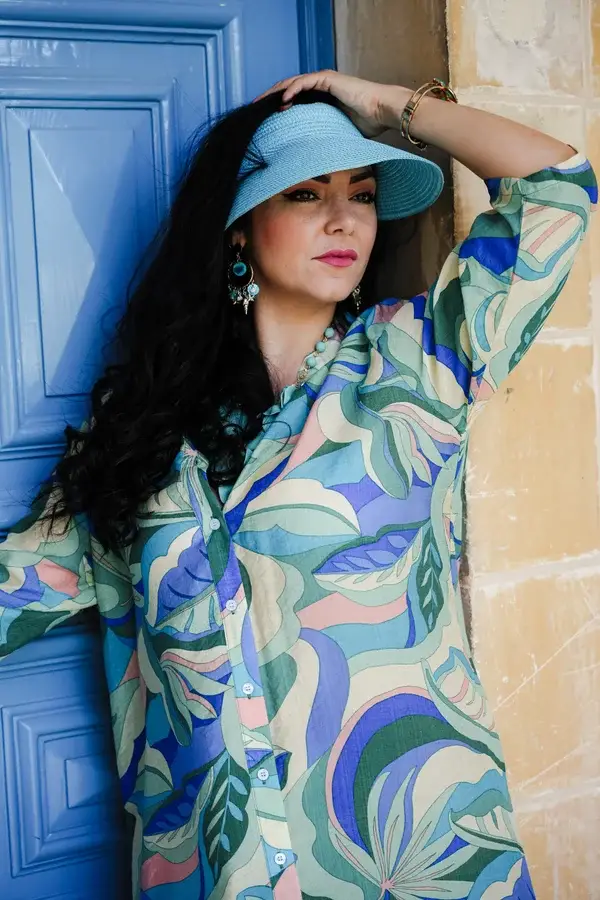 Mint pattern Tunic