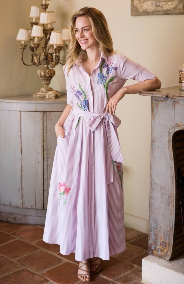 Embellished Designer Shirt dress