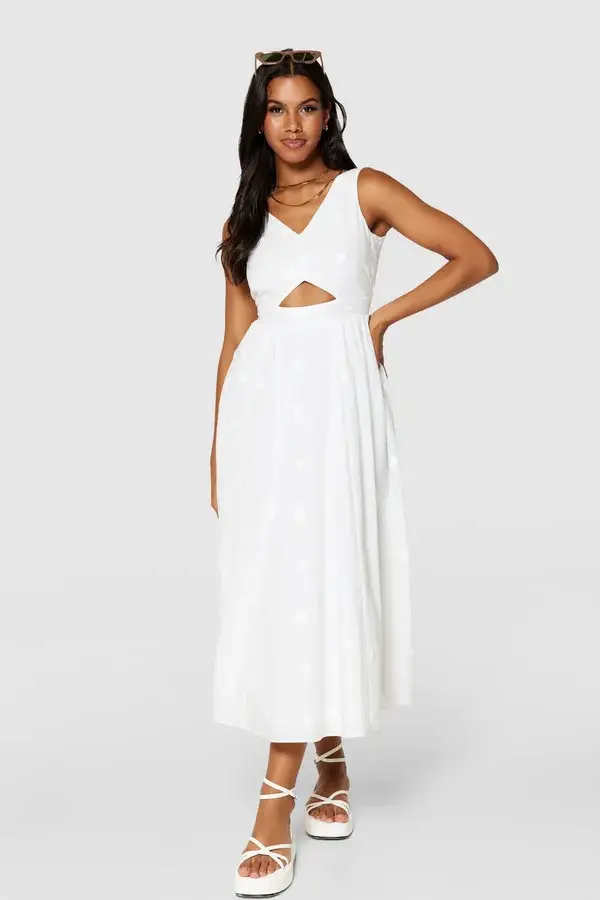 Tie Back Midi Dress