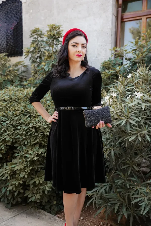 Velour Skater Dress