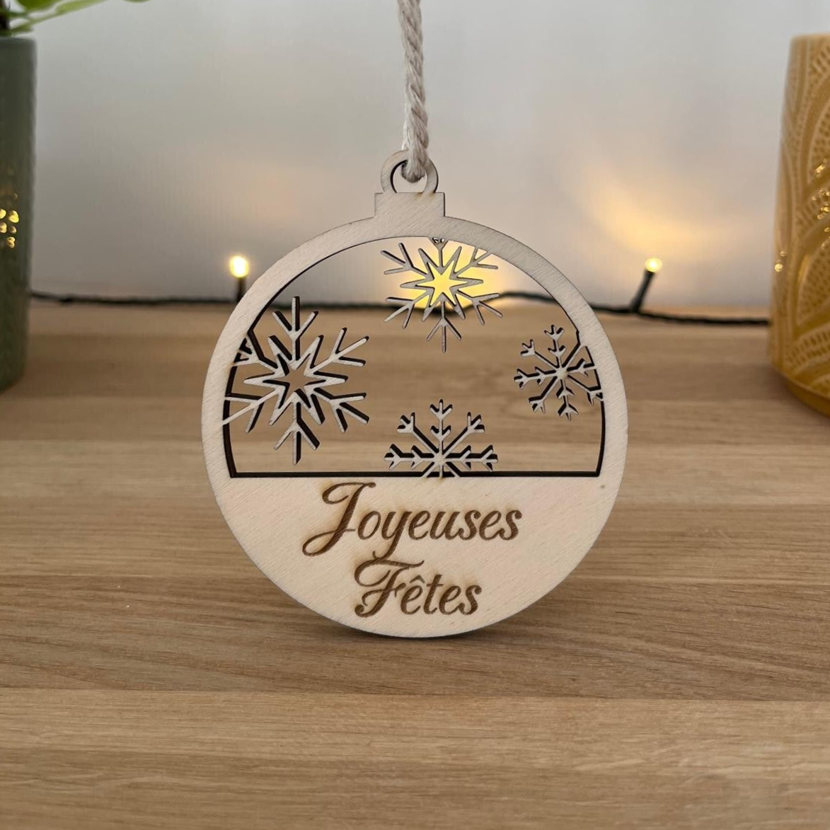 Boule de Noël personnalisable - Flocon