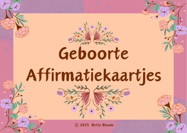 Pocketsize Geboorte Affirmatiekaartjes - Digitale download