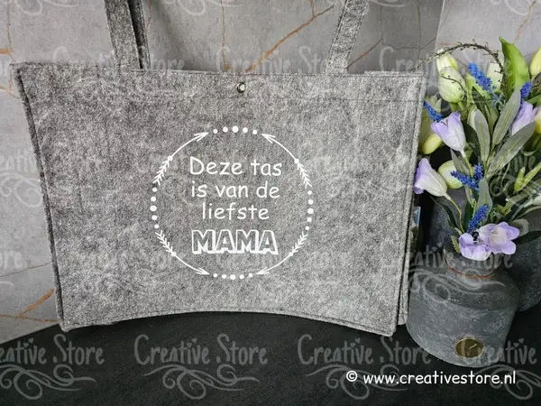 Vilttas : Deze tas is van de liefste mama
