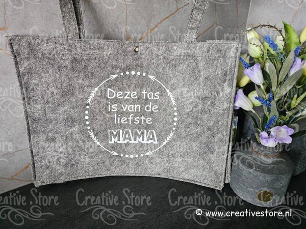 Vilttas : Deze tas is van de liefste mama