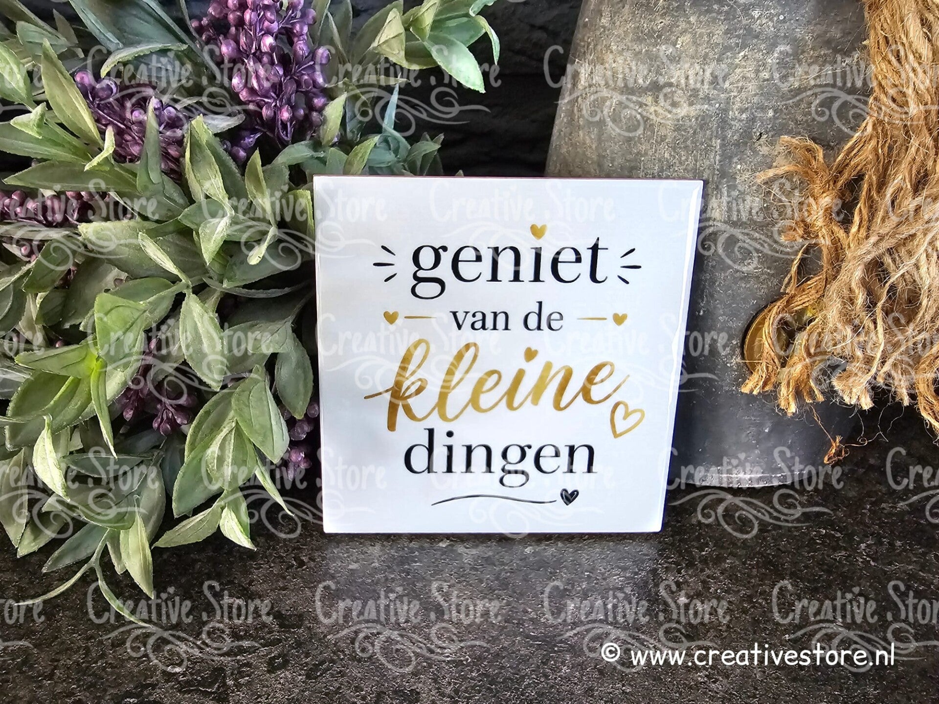 Tegeltje: Geniet van de kleine dingen