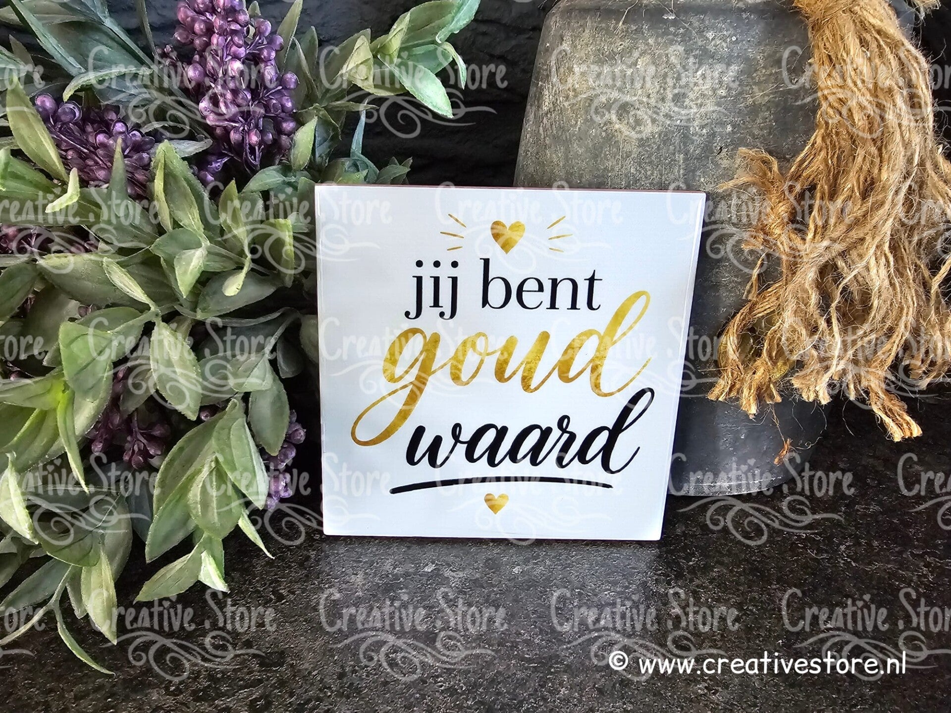 Tegeltje: Jij bent goud waard