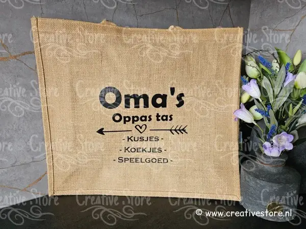 Jute tas '' Oma's oppas tas''
