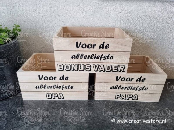 Houten kistje: Voor de allerliefste PAPA/OPA