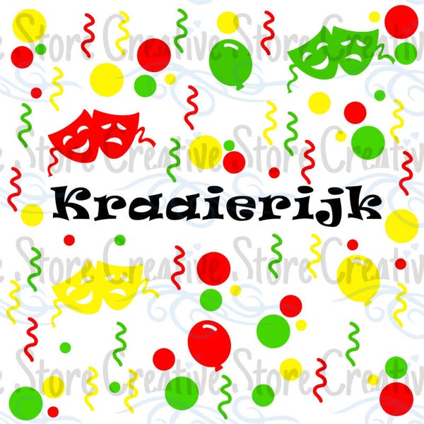 Raamsticker set Carnaval Kraaierijk