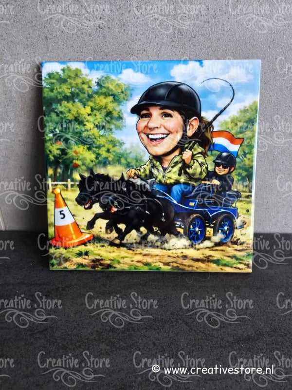 Tegeltje groot met eigen foto