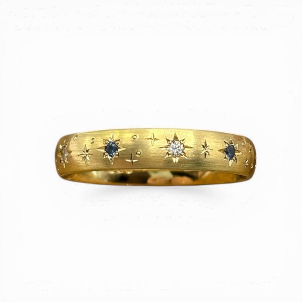 Saphir und Diamantring