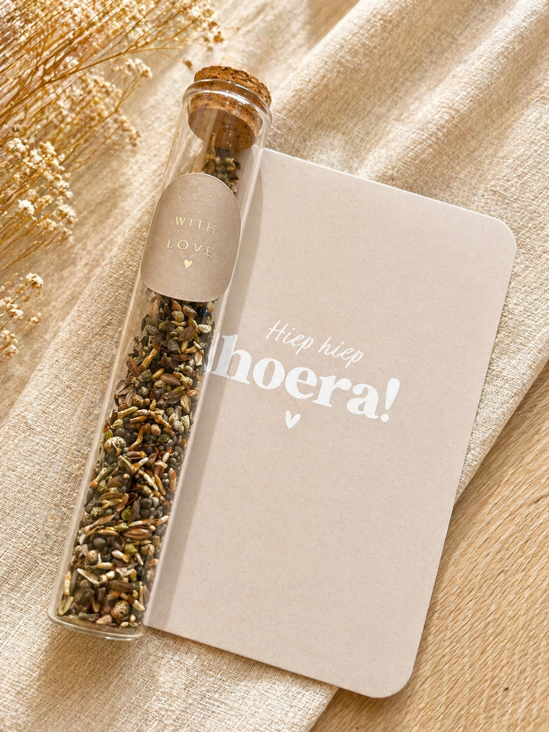 Kaart "Hiep hiep hoera"