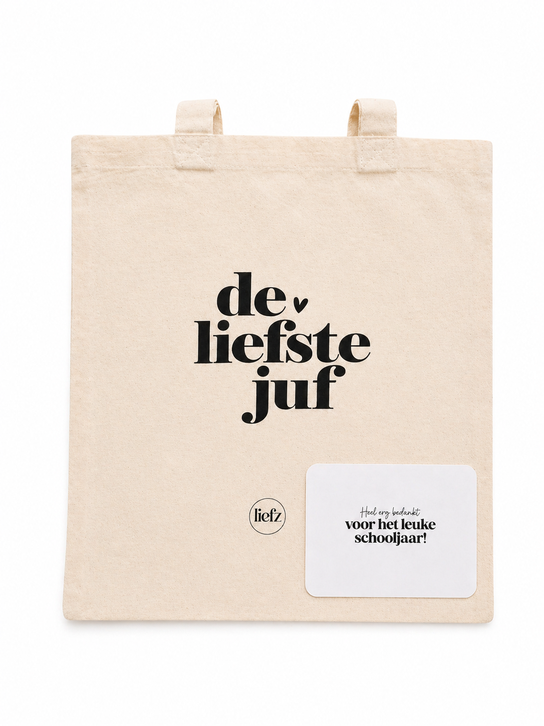 Canvas tas "de liefste juf"