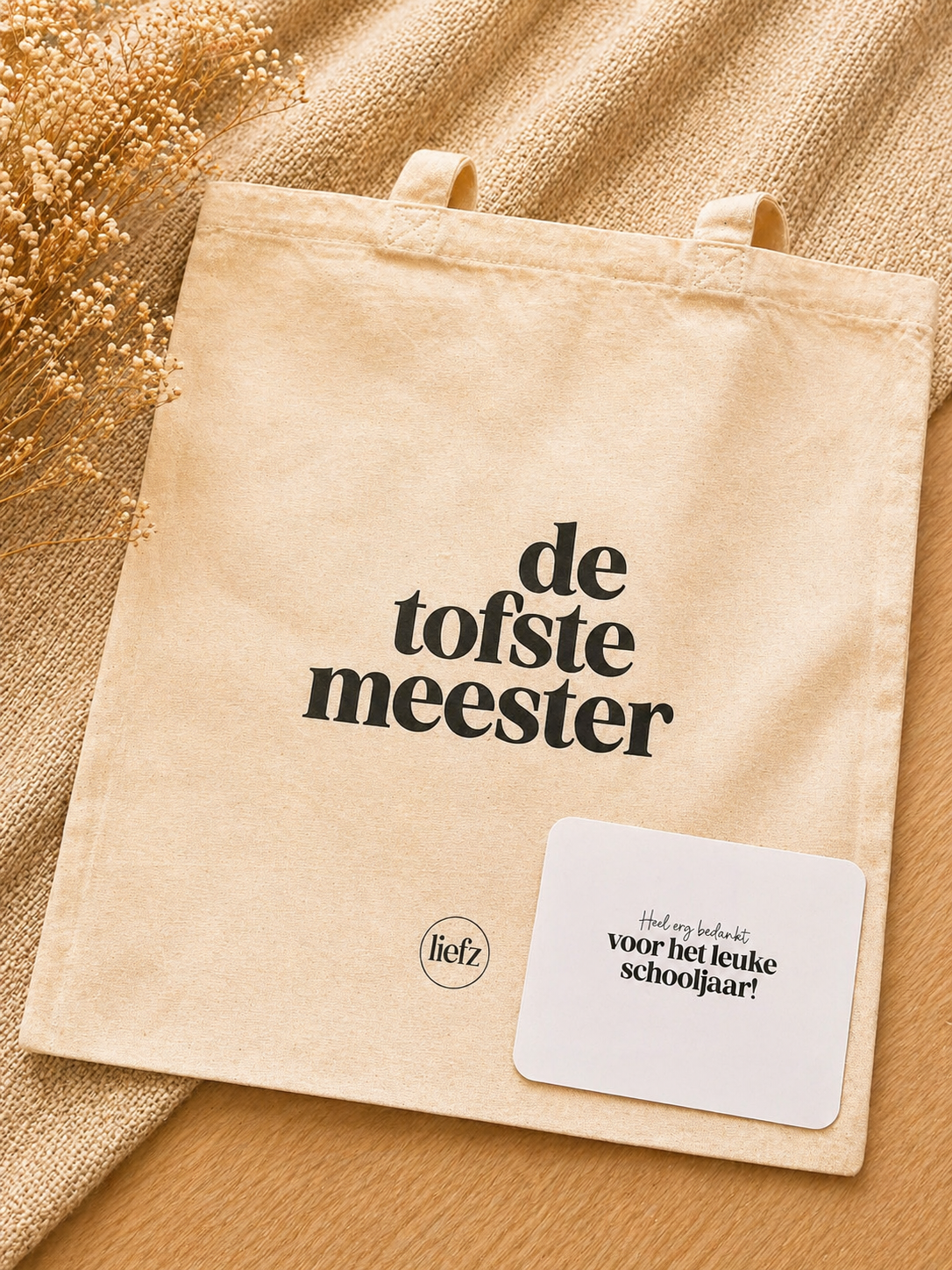 Canvas tas "De tofste meester"