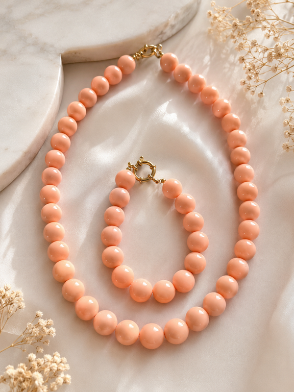Oranje kralenketting