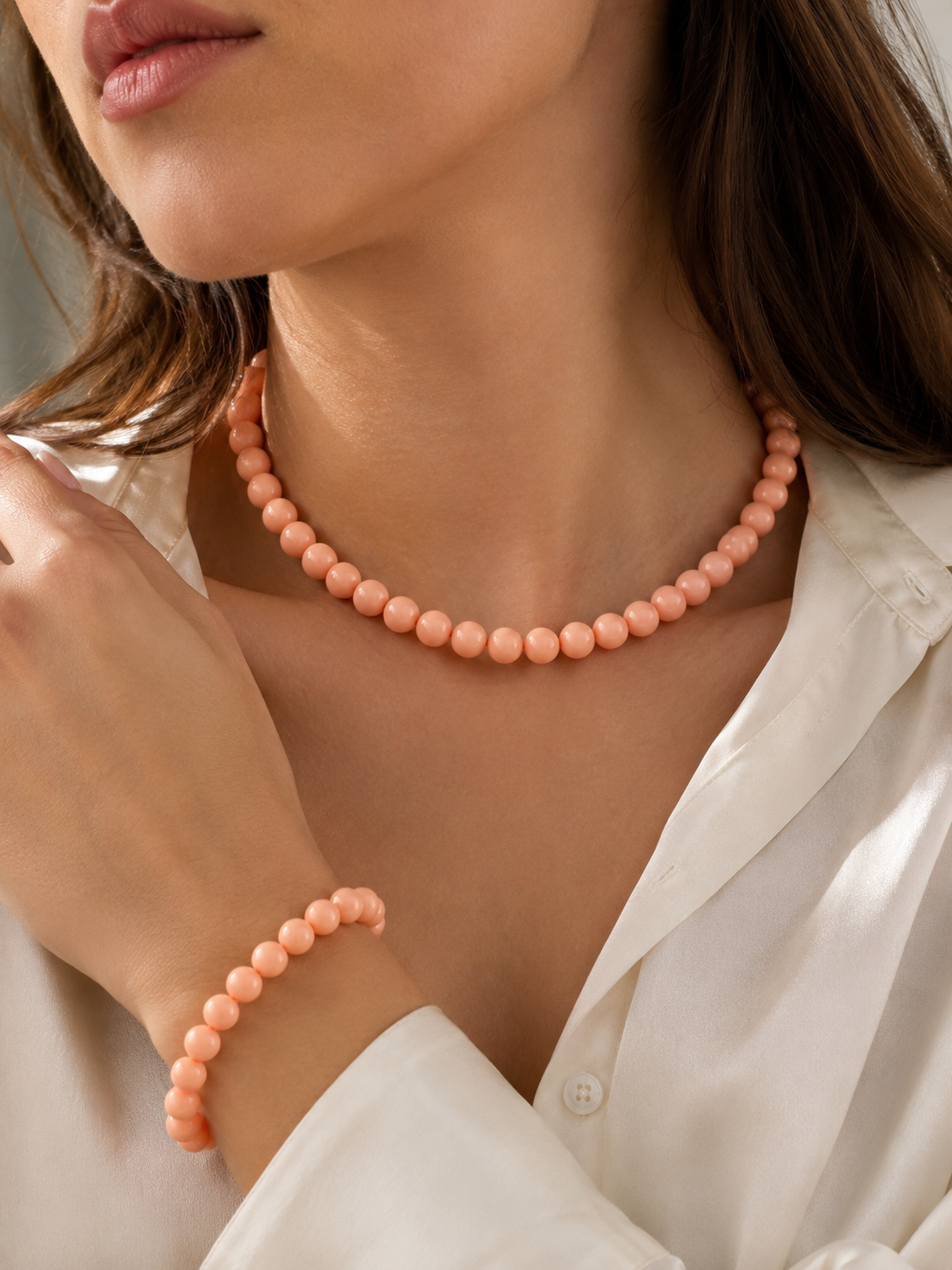 Oranje kralenarmband