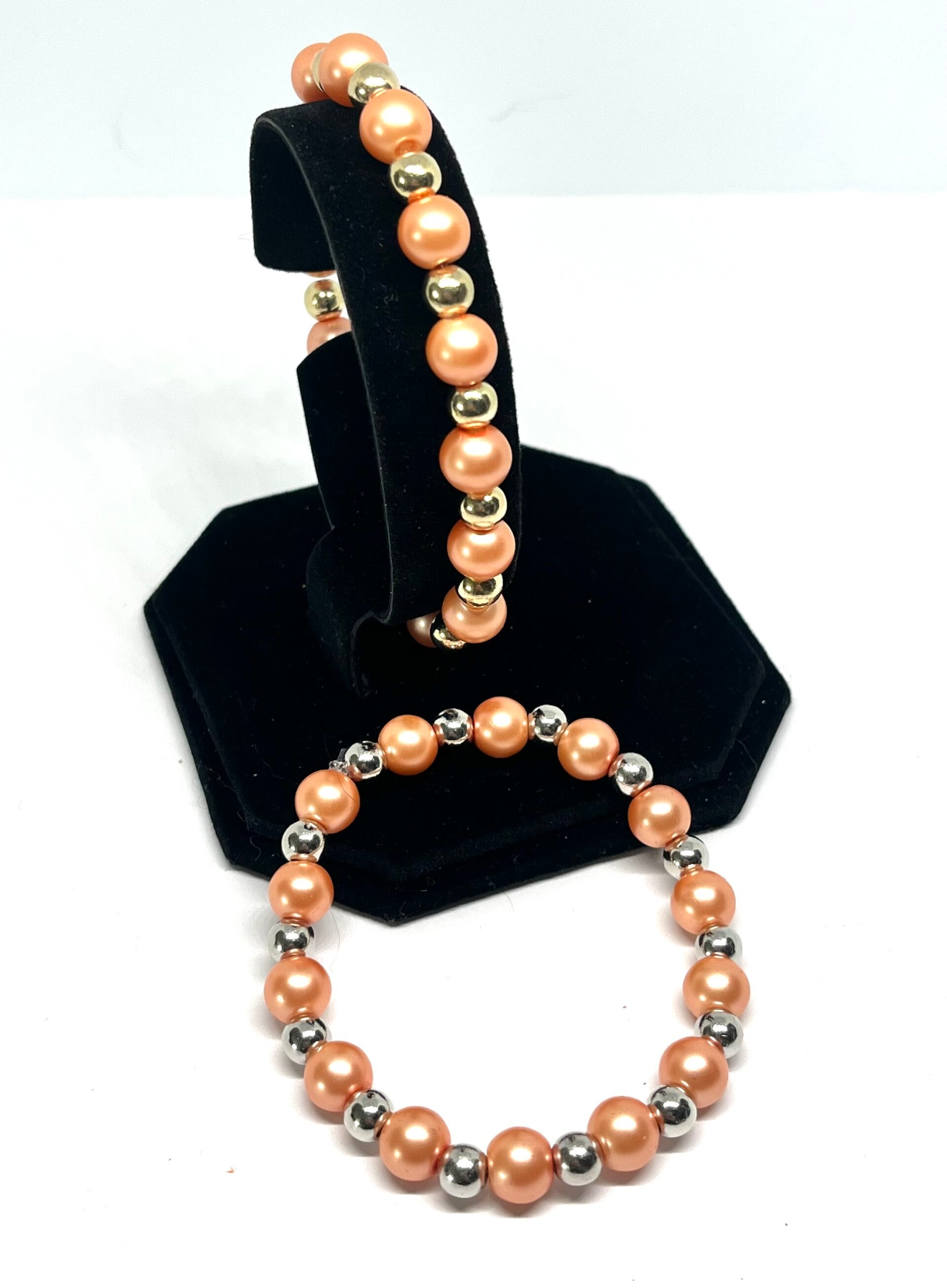 Parelmoer armband (M) met goud- of zilveren details