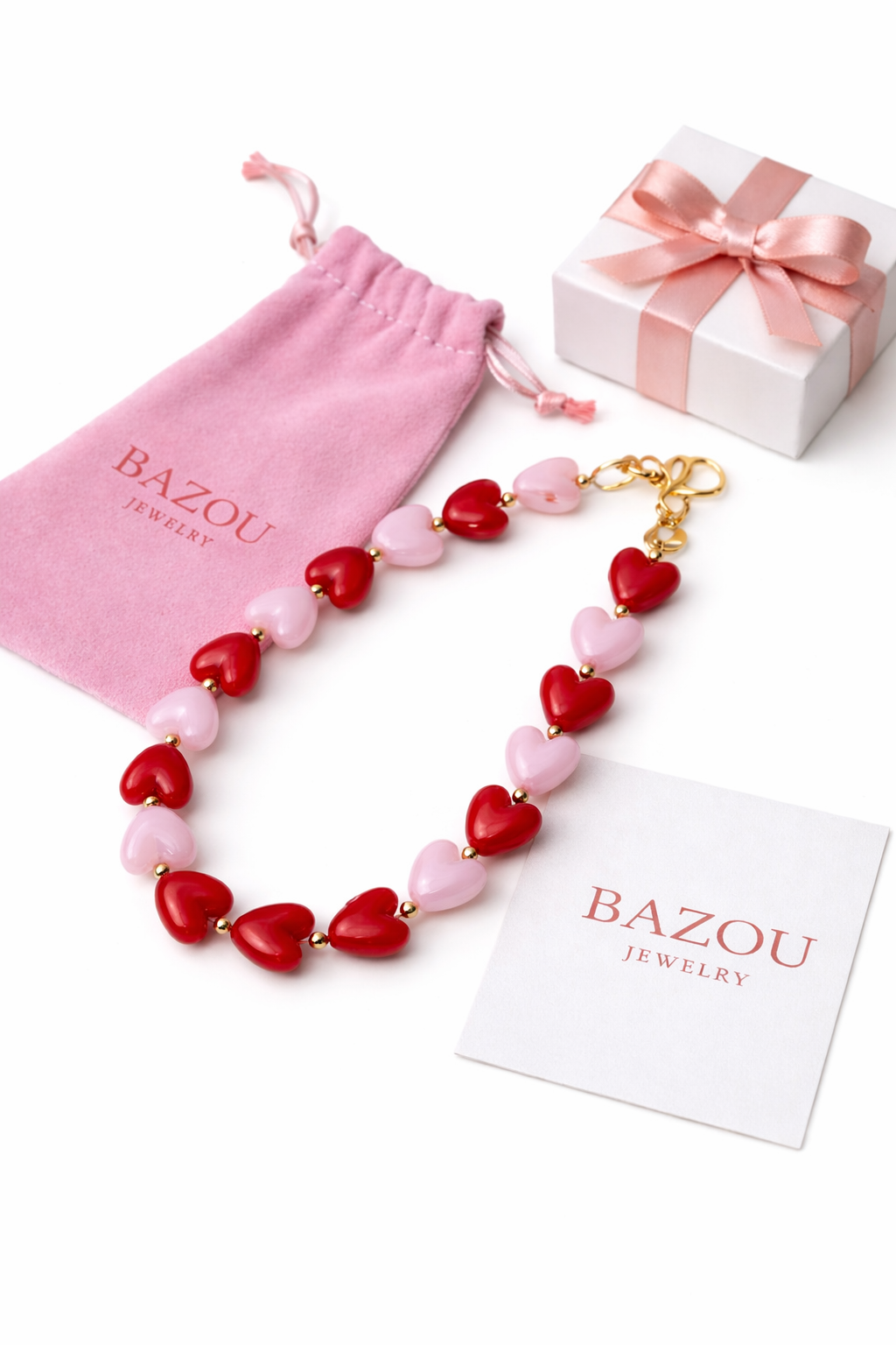 Telefoonsnoer met hartjes kralen - - trendy phone strap - cadeau idee voor haar