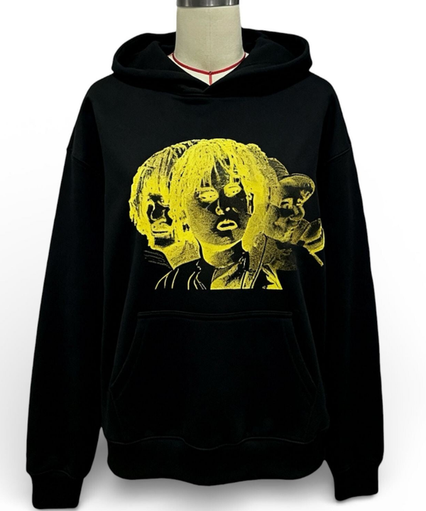 Eri N Mens Hoodie Black with Gold Effect
