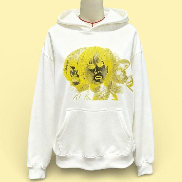 Eri N Mens Hoodie white