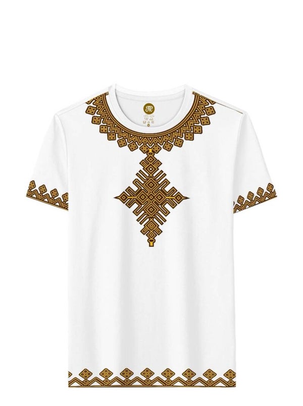 White cross printed T-shirt