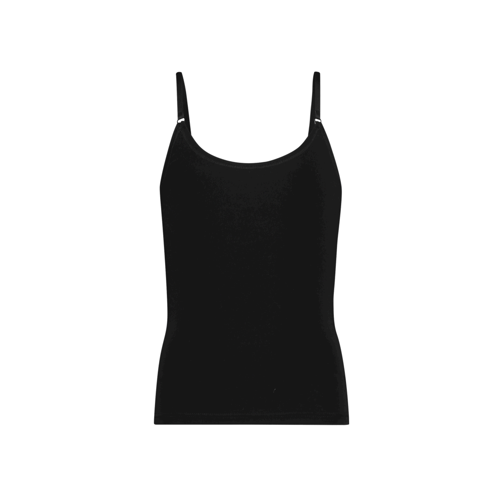Singlet Girls singlet 1-pack Solid. Wit en Zwart