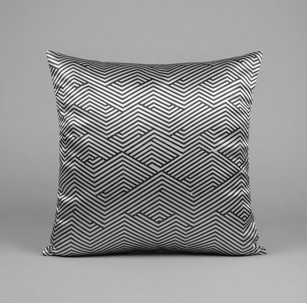 Luxe Geometrisch Sierkussen Zilver – 45x45 cm
