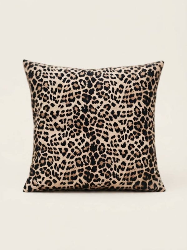 Fluweel Panterprint Sierkussen Beige/Zwart – 45x45 cm