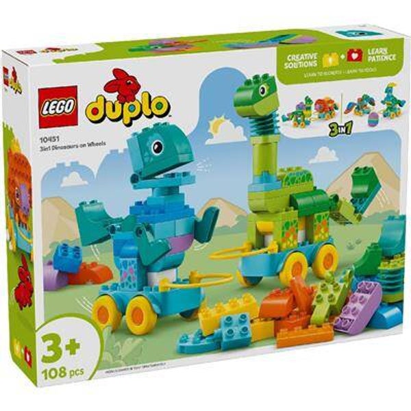 Lego 10451 Duplo Town 3in1 Dinosaurussen Op Wielen