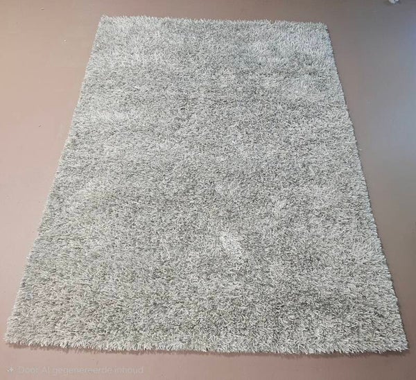 Tapijt hoogpolig 160x230 grijs/zilver