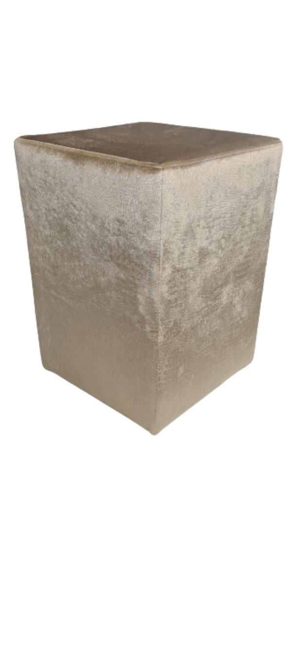 Poef met mooie glanzende crocostof.