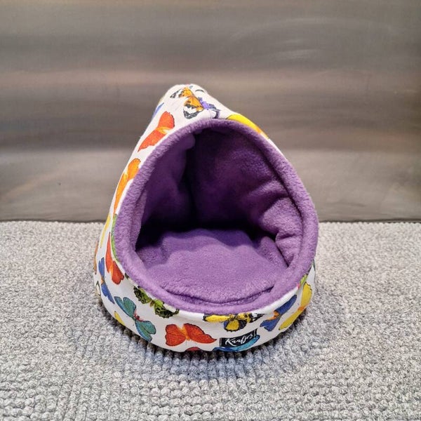 XL-Theemuts: Vlinders / Paars