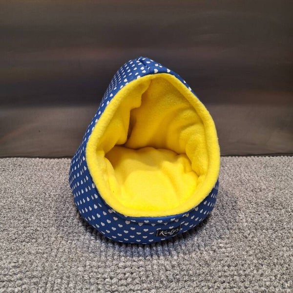 Theemuts: Blauw Hartjes / Geel