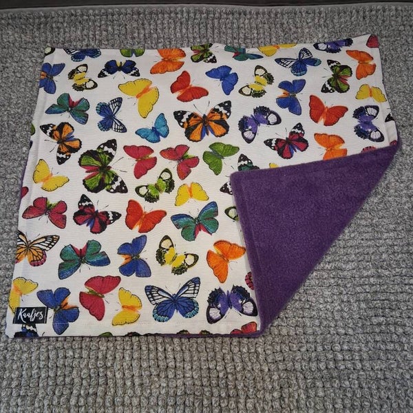 Knuffellap: Vlinders / Paars