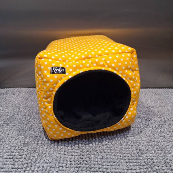 Kaafjes Cube: Geel Hartjes / Zwart
