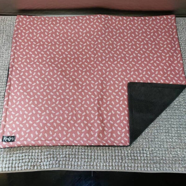 XL-Knuffellap: Oud Roze Takje / Antraciet
