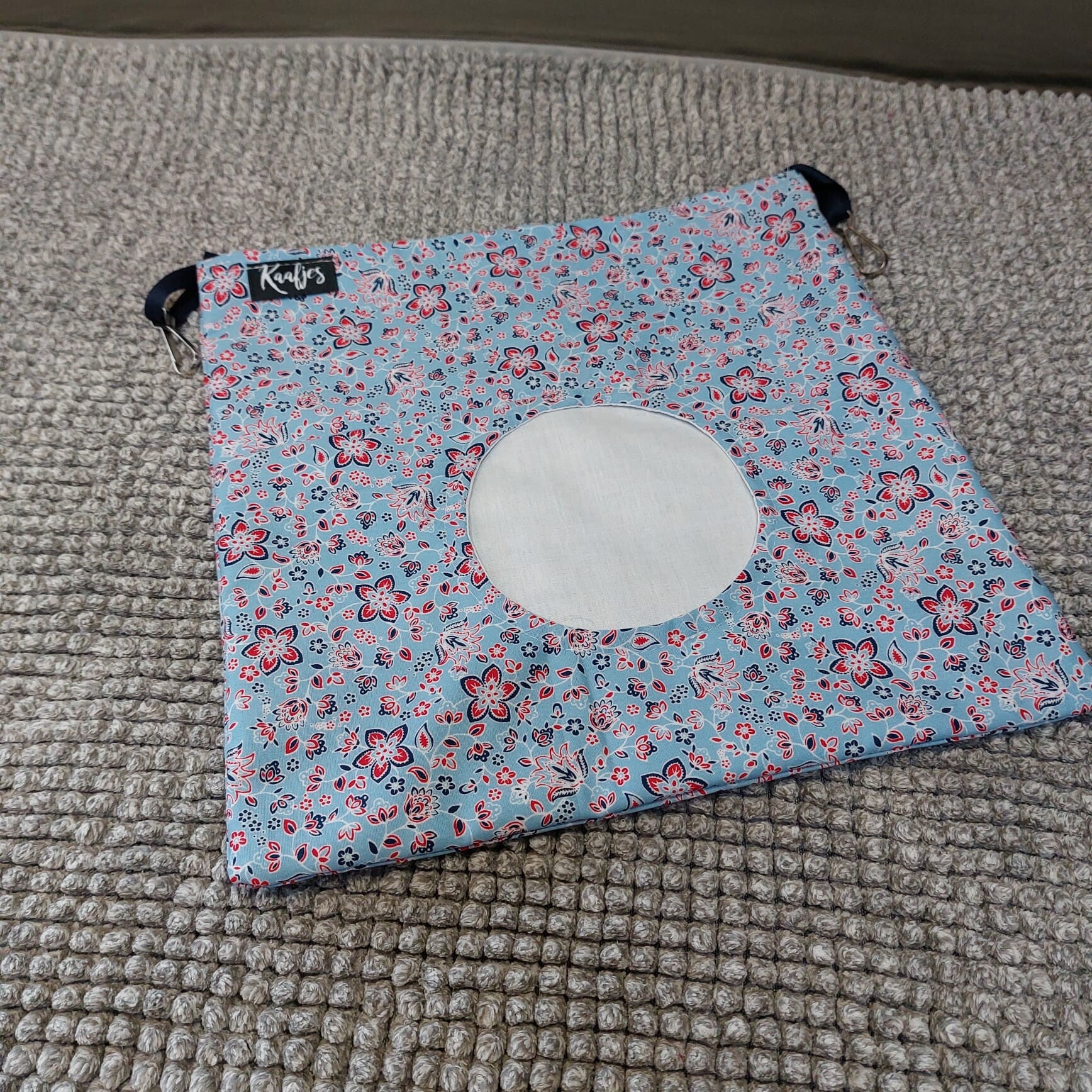 Hooizakje: Licht Blauw Bloemig