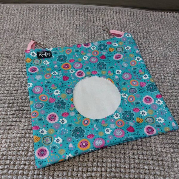 Hooizakje: Blauw Bloemig