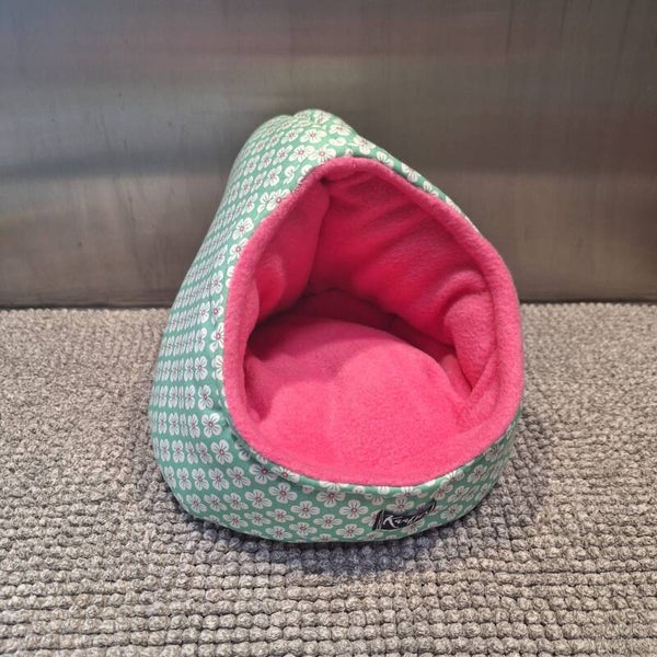 Theemuts: Groen bloemetje / Fuchsia