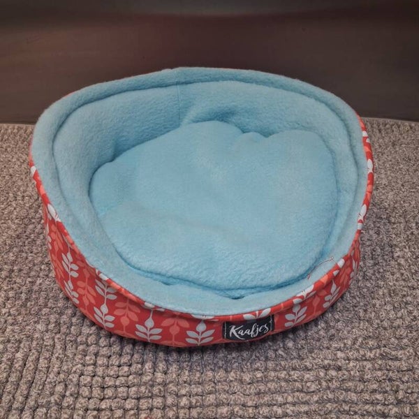 Mandje: Bloemig Oranje / Aqua