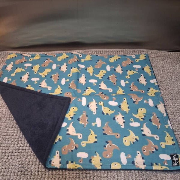 Knuffellap: Dino's / Navy