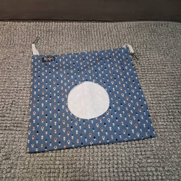 Hooizakje: Blauw Bloempjes