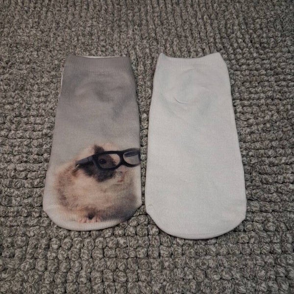 Enkelsokjes, mt 38 t/m 41: Cavia met Zwarte Bril